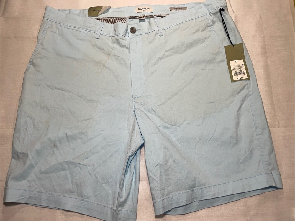 Goodfellow Feather Aqua 9 Inch Flat Front Mens Shorts Size 42