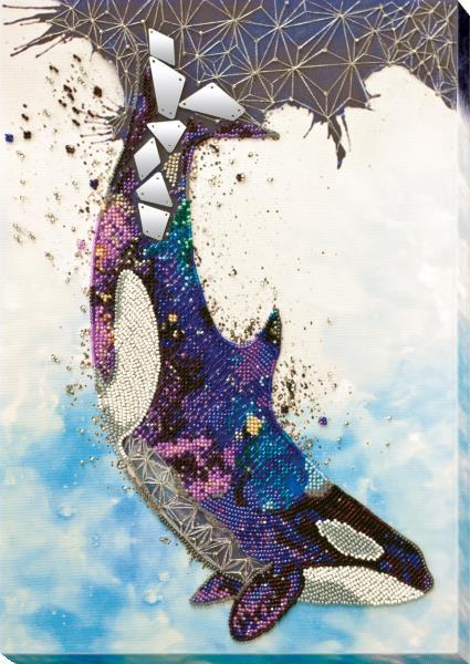 Bead embroidery kit Fourth dimension needlework kit Art canvas beadwork pattern