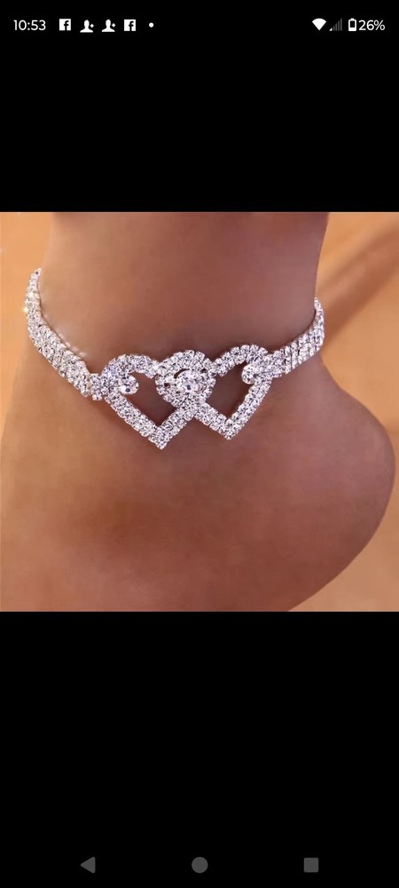 Sparkling Crystal Ankle Bracelets Set - 2 Rhinestone Beach Anklets