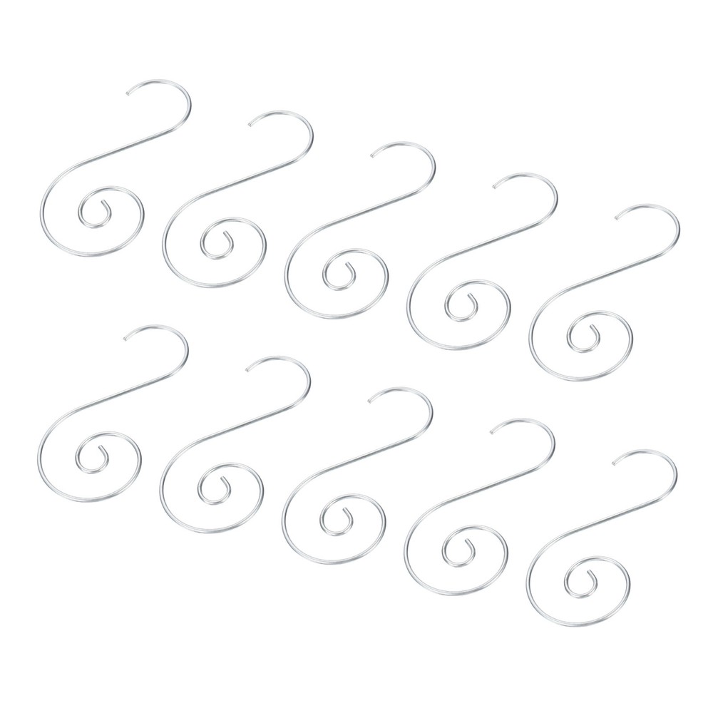 120-Piece S-Shaped Metal Hangers in Silver 1.97x0.98 Inch for Ornaments & Decor