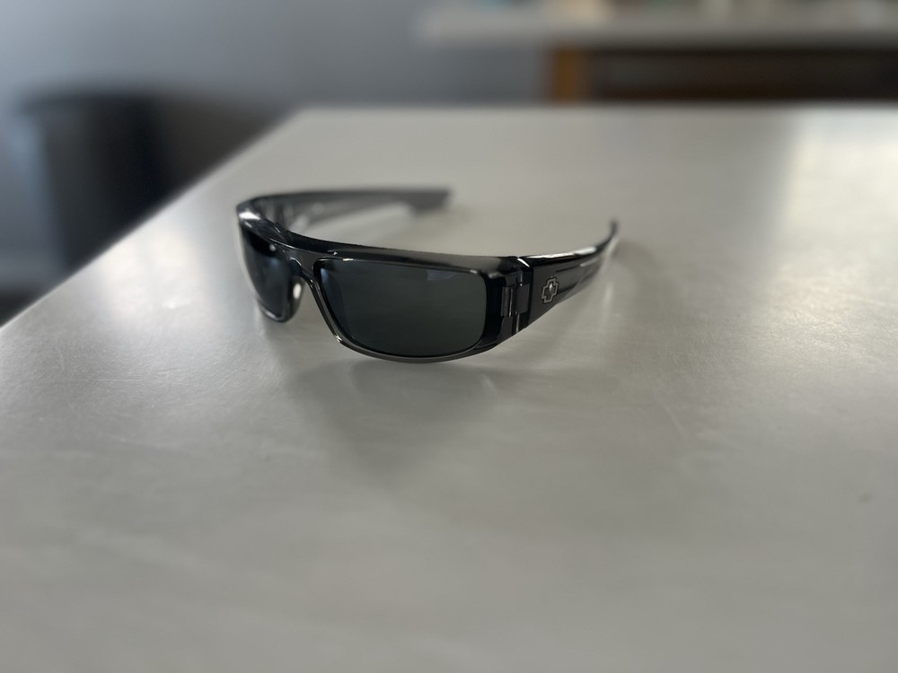 Spy Optics Logan Clear Smoke HD Grey Silver Authentic Sunglasses