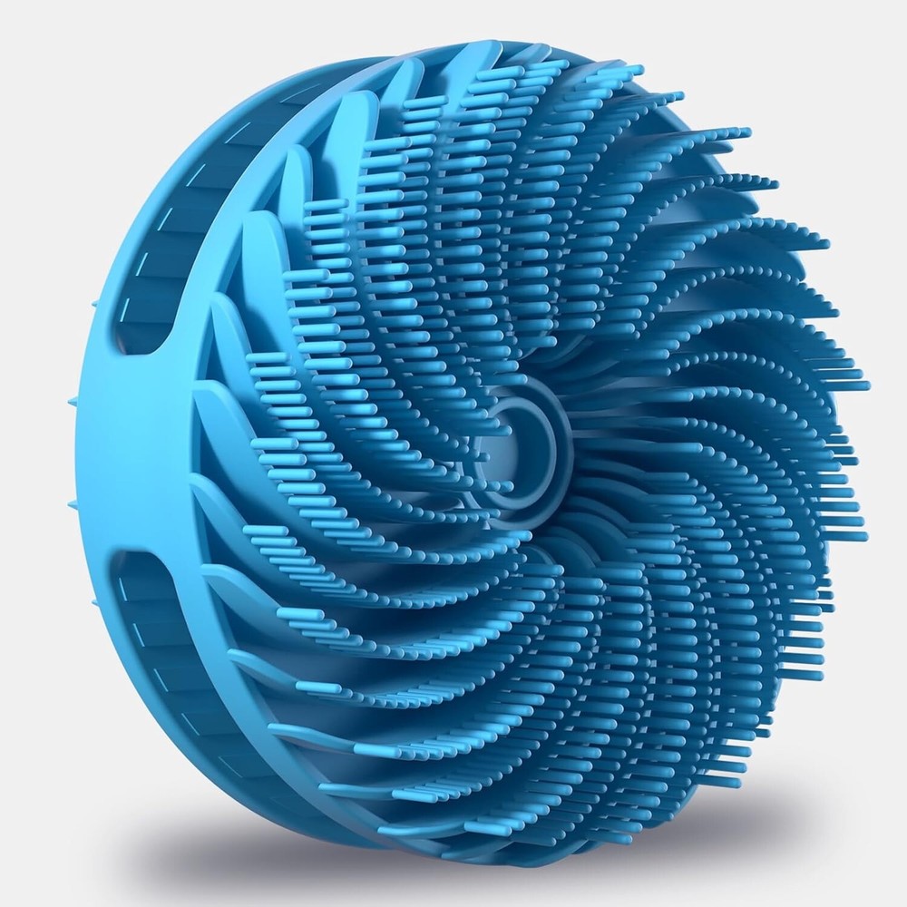 2 in 1 Silicone Body Shower Scrubber  Wash  Exfoliator Brush Scalp Massager USA