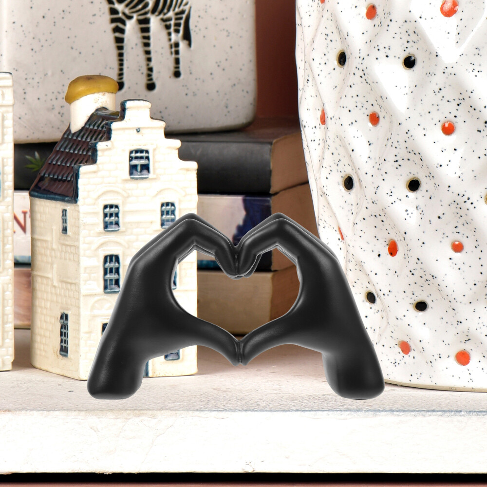 Love Gesture Ornaments Glitter Hands Bookshelf Decor Xmas Pink