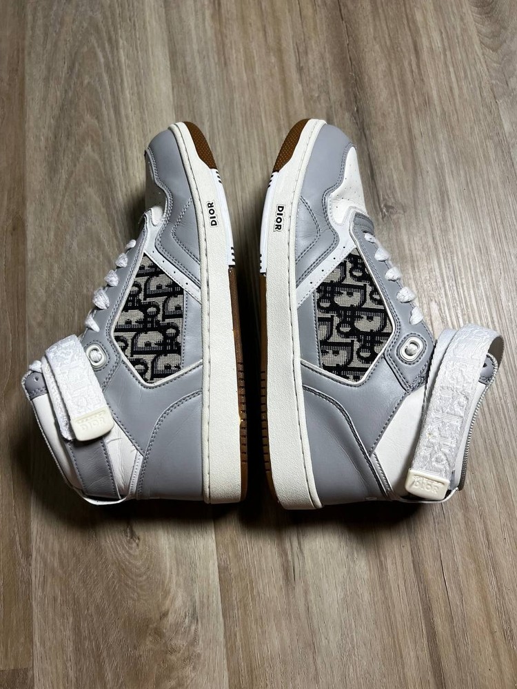 Dior B27 High Top Sneakers in Grey Oblique Size 44