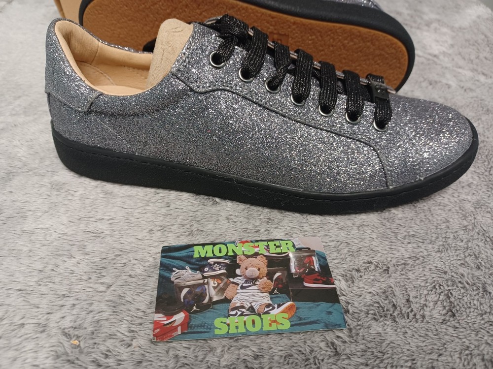 UGG Milo Glitter Sneakers Grey Metallic Womens Size 6.5 Casual Shoes