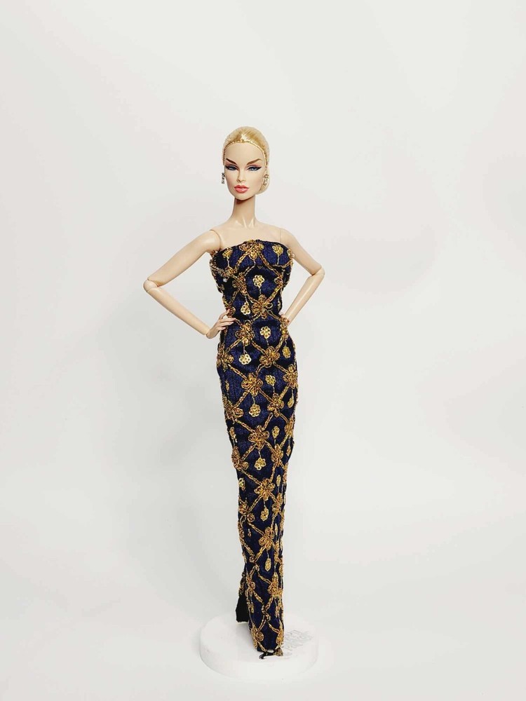 Clearance Sale Fashion Royalty Barbie Doll Gown Outfit Dress Model 37-image