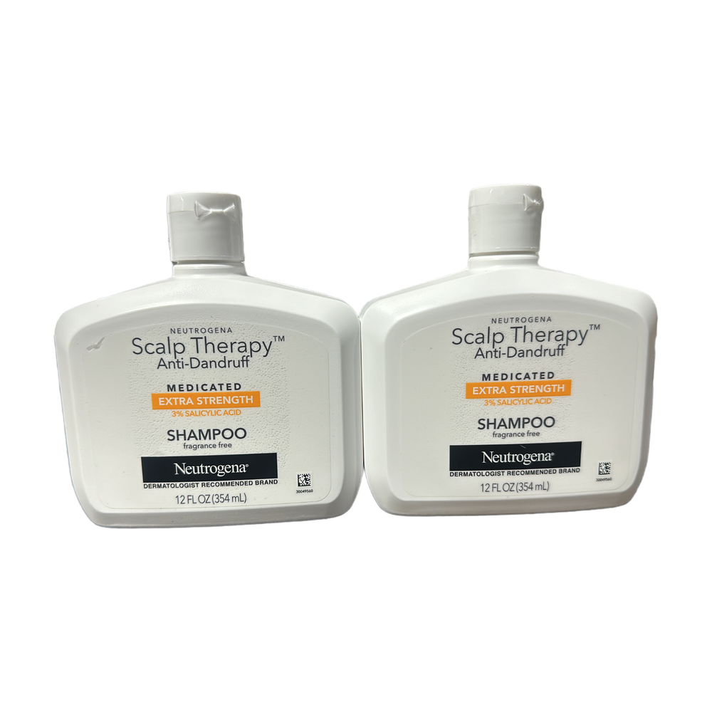 2-Pack Neutrogena Scalp Therapy Anti-Dandruff Shampoo 3% Salicylic 12oz New
