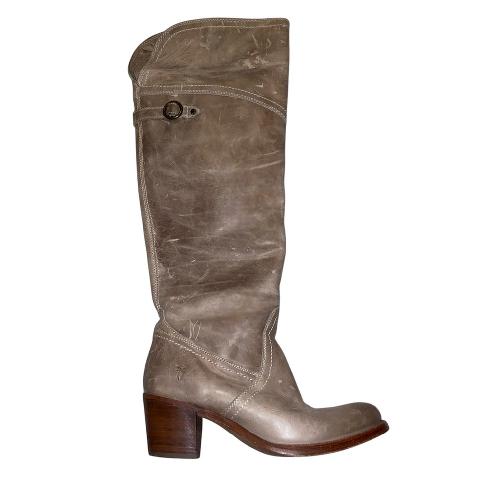 Frye Jane Tall Cuff Boots Women 8 B Leather Riding 77594 Mexico