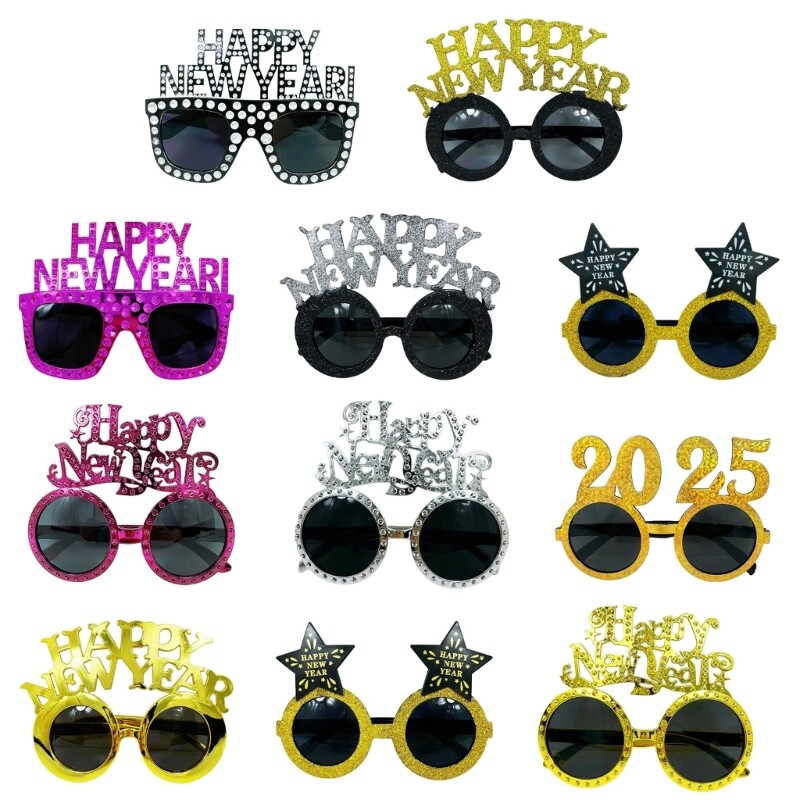 Happy New Year Party Glasses for Adults Christmas Wedding Birthday Events