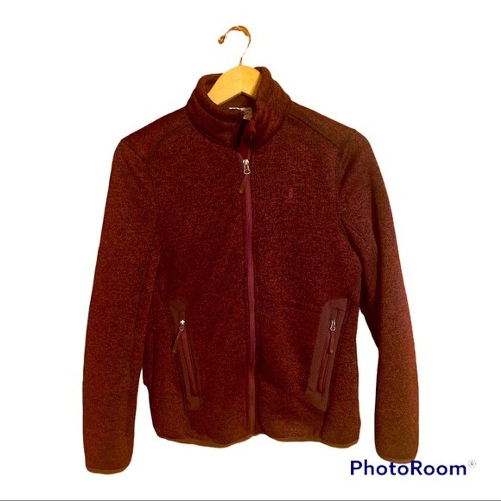 Champion Maroon Fleece Jacket for Women Size Medium