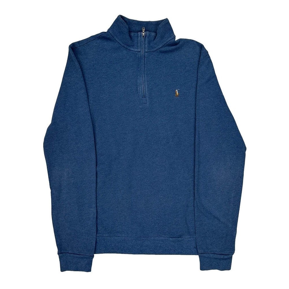 Age 13 Polo By Ralph Lauren 1/4 Zip - XL Blue Cotton