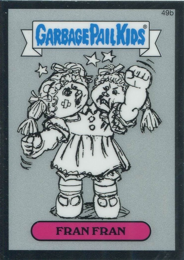 Garbage Pail Kids Chrome Series 2 Pencil Art Concept 49b Fran Fran Collectible Card