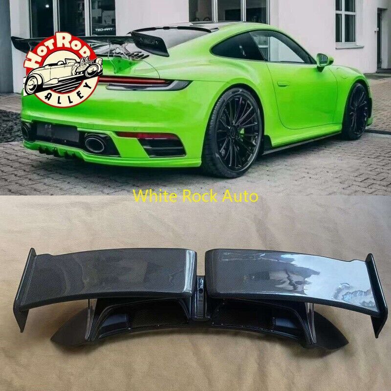 FRP Carbon Fiber Rear Trunk Spoiler Wing for Porsche 911 992 Carrera GTS T-Style