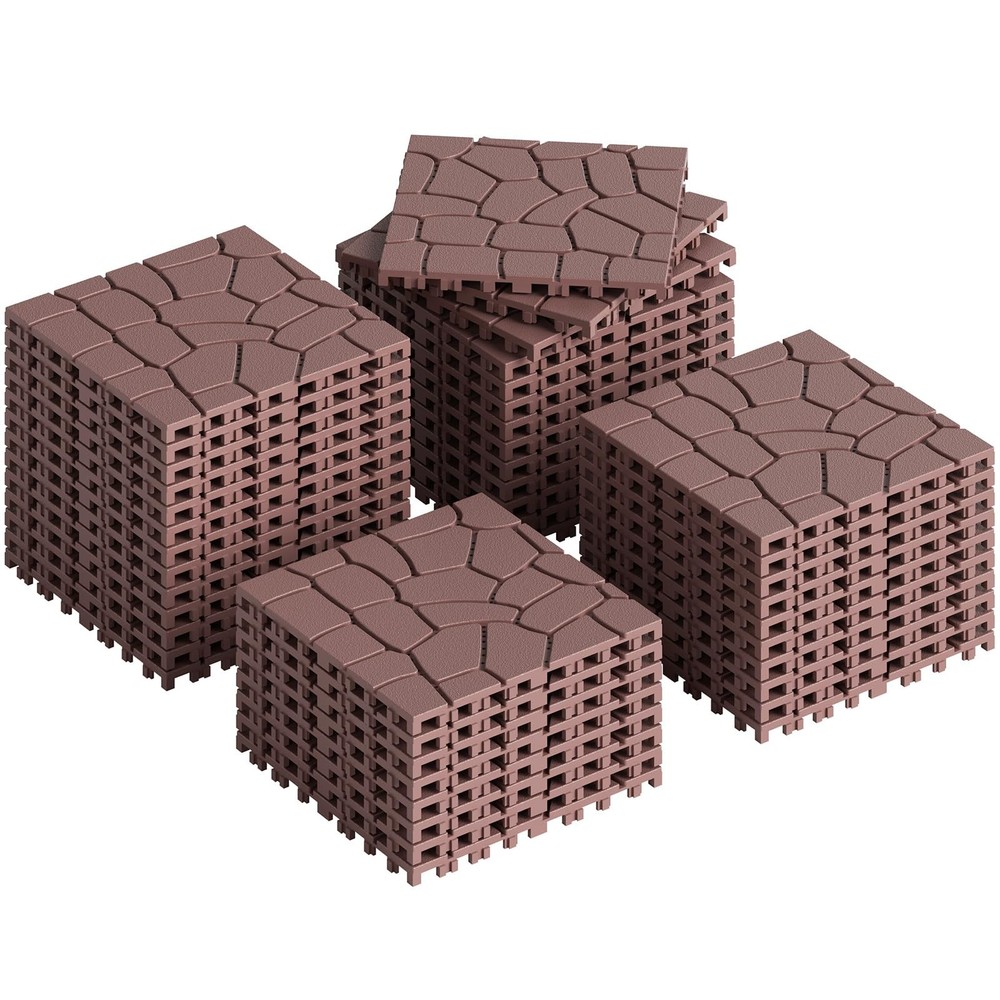 44 PCS Interlocking Deck Tiles, 12