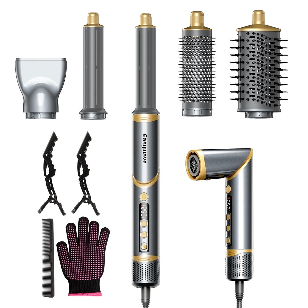 Easywave 5 in 1 Multi Hair Styler Dryer Brush: 110,000 RPM High-Speed, Flexib...