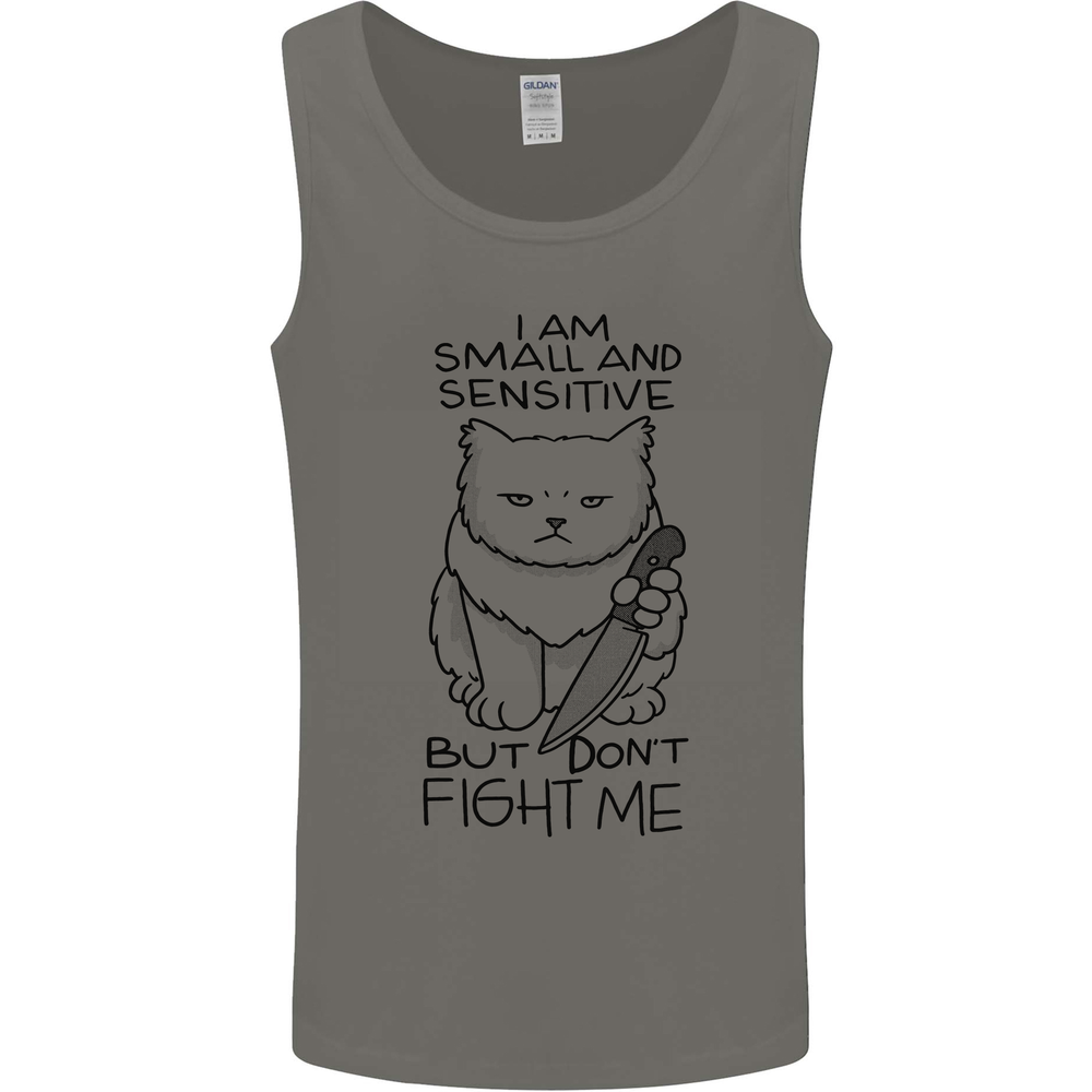 Cat Dont Fight Me Funny Mens Vest Tank Top