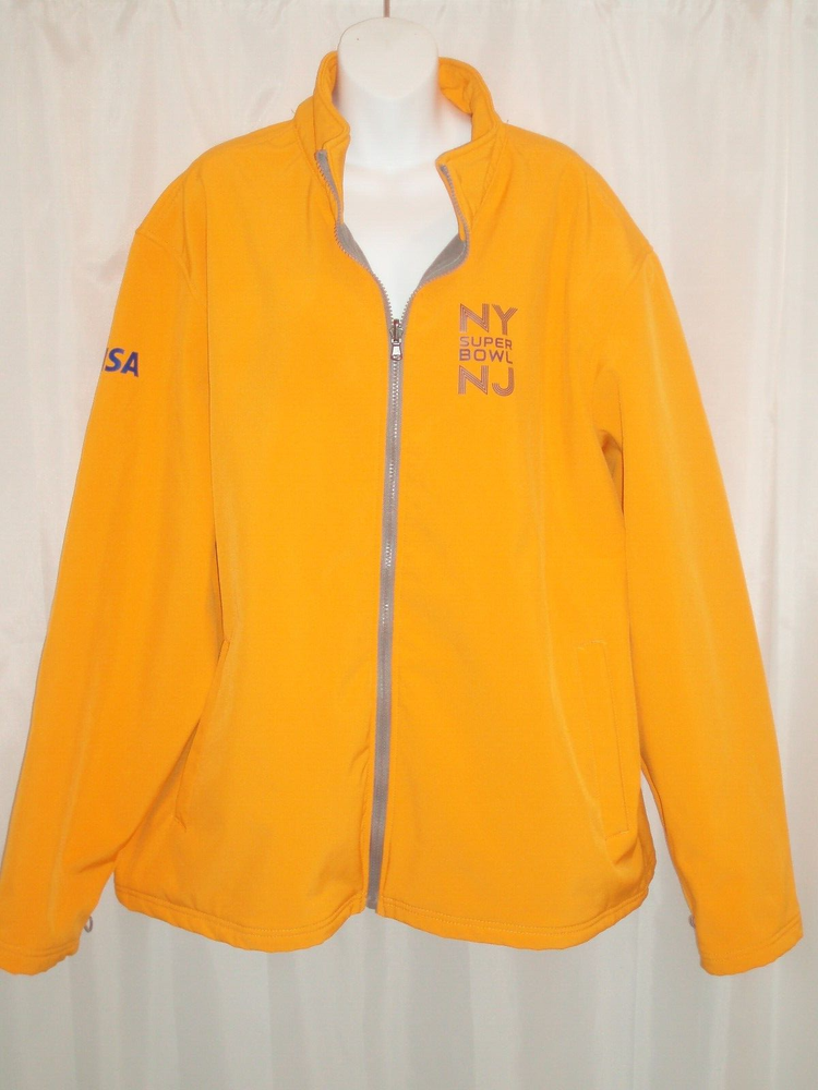 Super Bowl XLVIII Jacket XXXL Lined Yellow Polyester Spandex