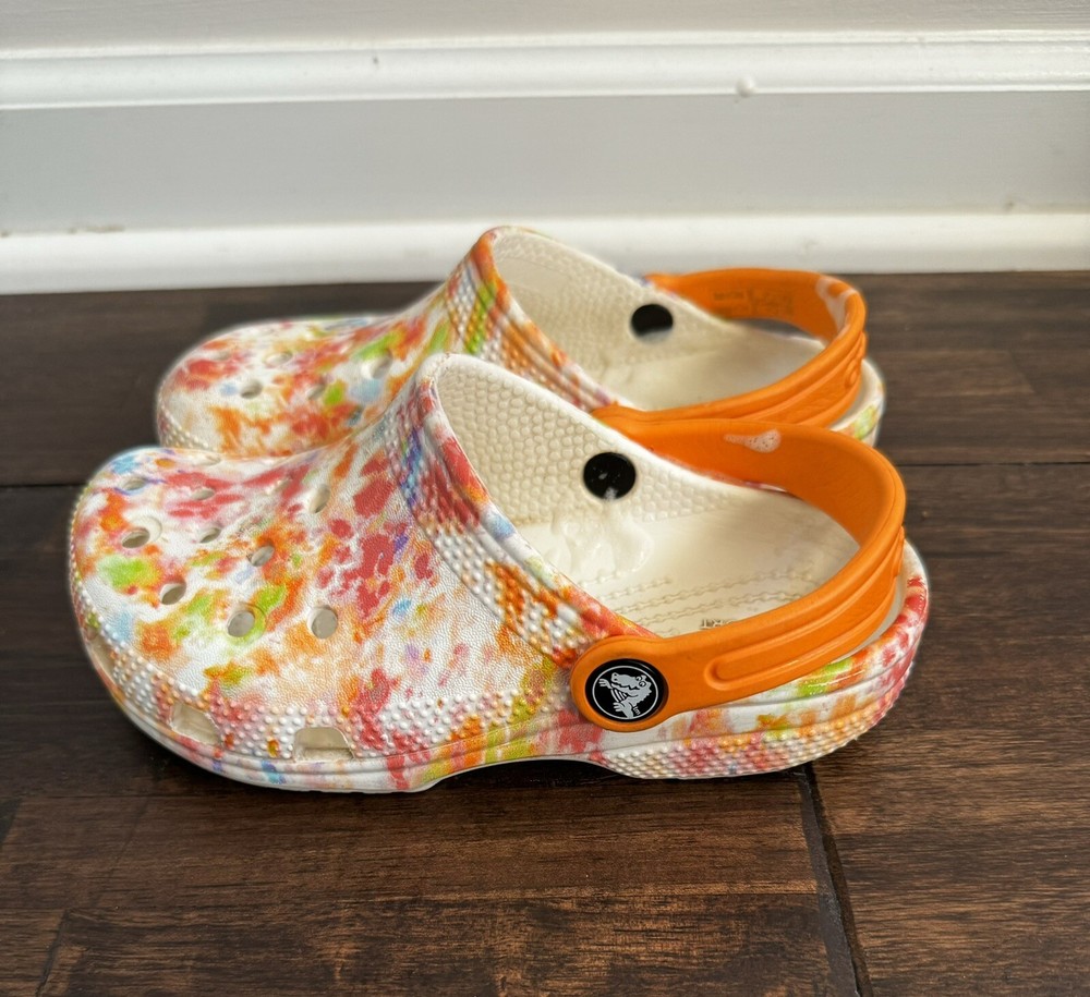Crocs Casual Clogs Kids Size 12 (toddler) Tie Dye Comfortable & Lightweight EUC