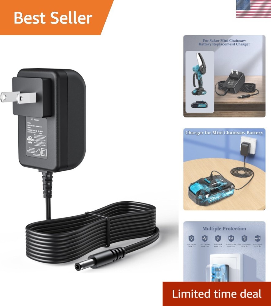 21V 6FT Charger Cord for Mini Chainsaw with Multi-Protection