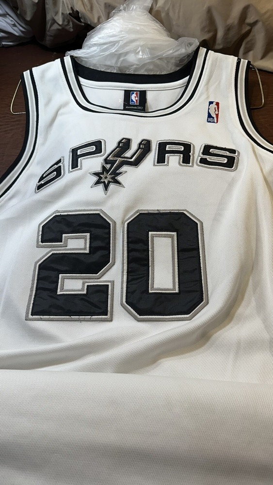 Manu Ginobili San Antonio Spurs 20 NBA Reebok Authentic White Jersey 60XXXL Rare