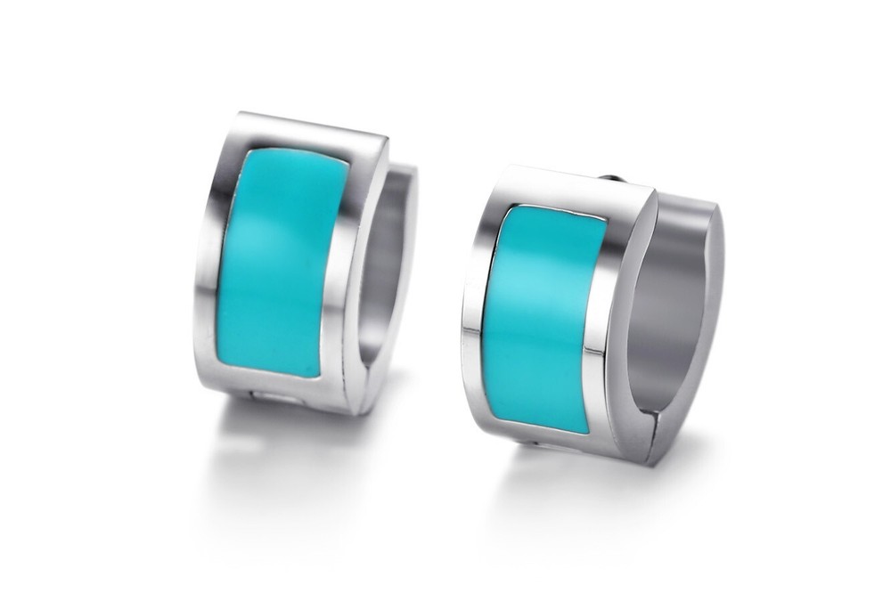 Fashion Trend Temperament Titanium Steel Dripping Glue Women's Earrings Jewelry