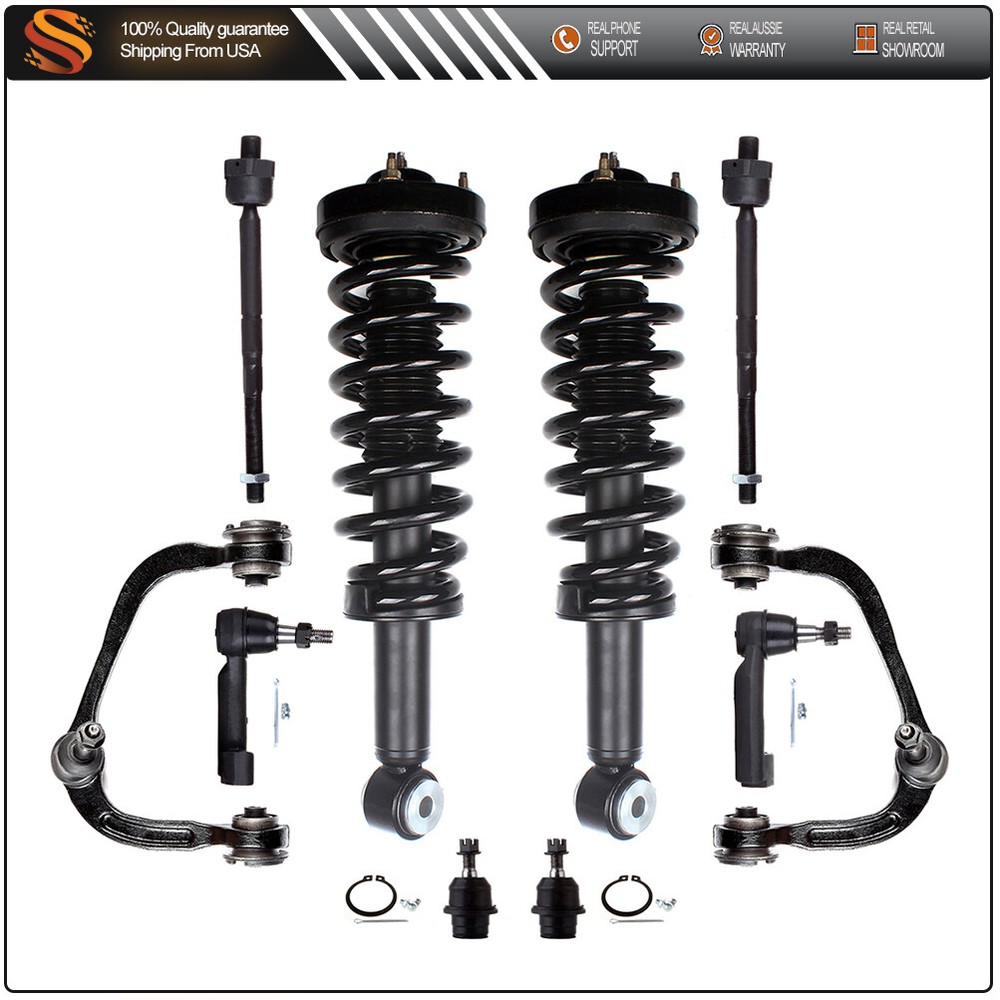 2009-2013 Ford F-150 2WD Front Suspension Kit - Control Arms, Struts, Ball Joints, Tie Rods