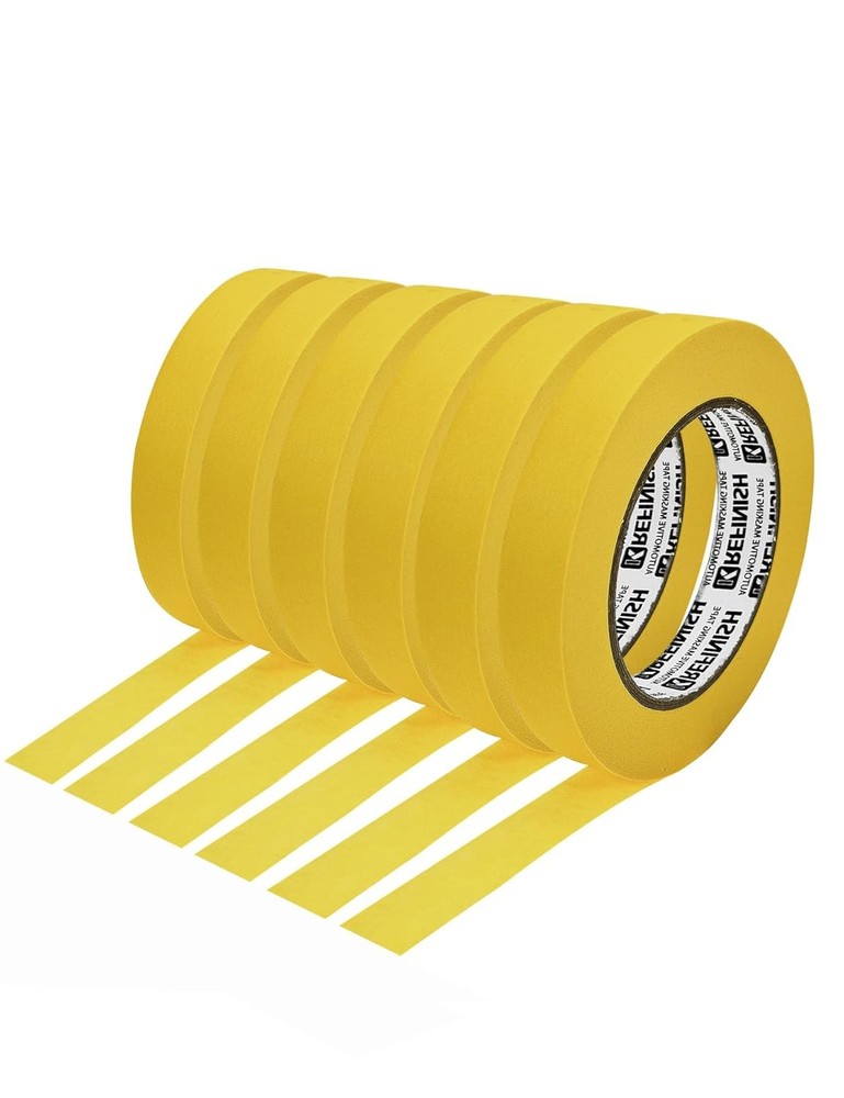 Painters Tape for Cars Vehicles Paint Tape Auto Body Yellow Masking Tape Heat Re