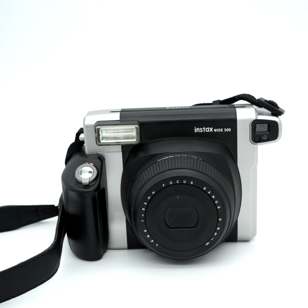 Excellent Fujifilm Instax Wide 300 Instant Film Camera in Black and Silver