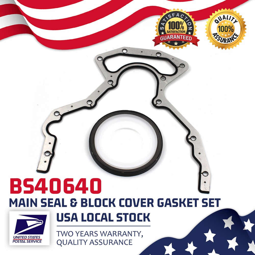 New BS40640 Rear Main Seal Block Cover Gasket Kit For 2004-2007 Buick Rainier US
