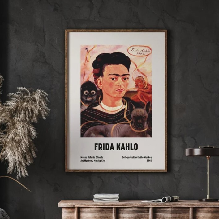 Frida Kahlo, Self Portrait With the Monkey - 1945, Feminist Artwork, Gallery