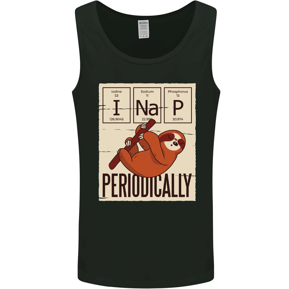 I Nap Funny Periodic Table Sloth Geek Sleep Mens Vest Tank Top
