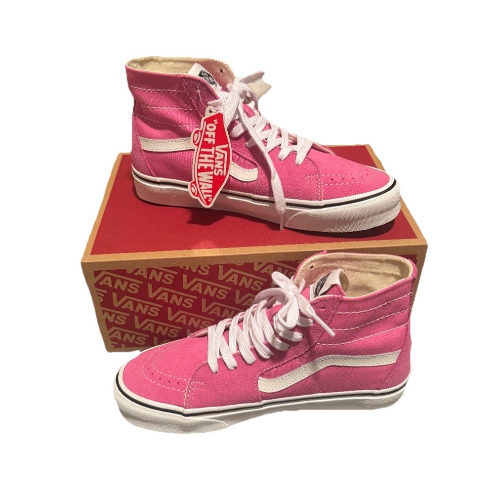 NEW Vans Off the Wall Pink Fuchsia Women’s High Top Skate Shoe size 8.5 Sk8-Hi