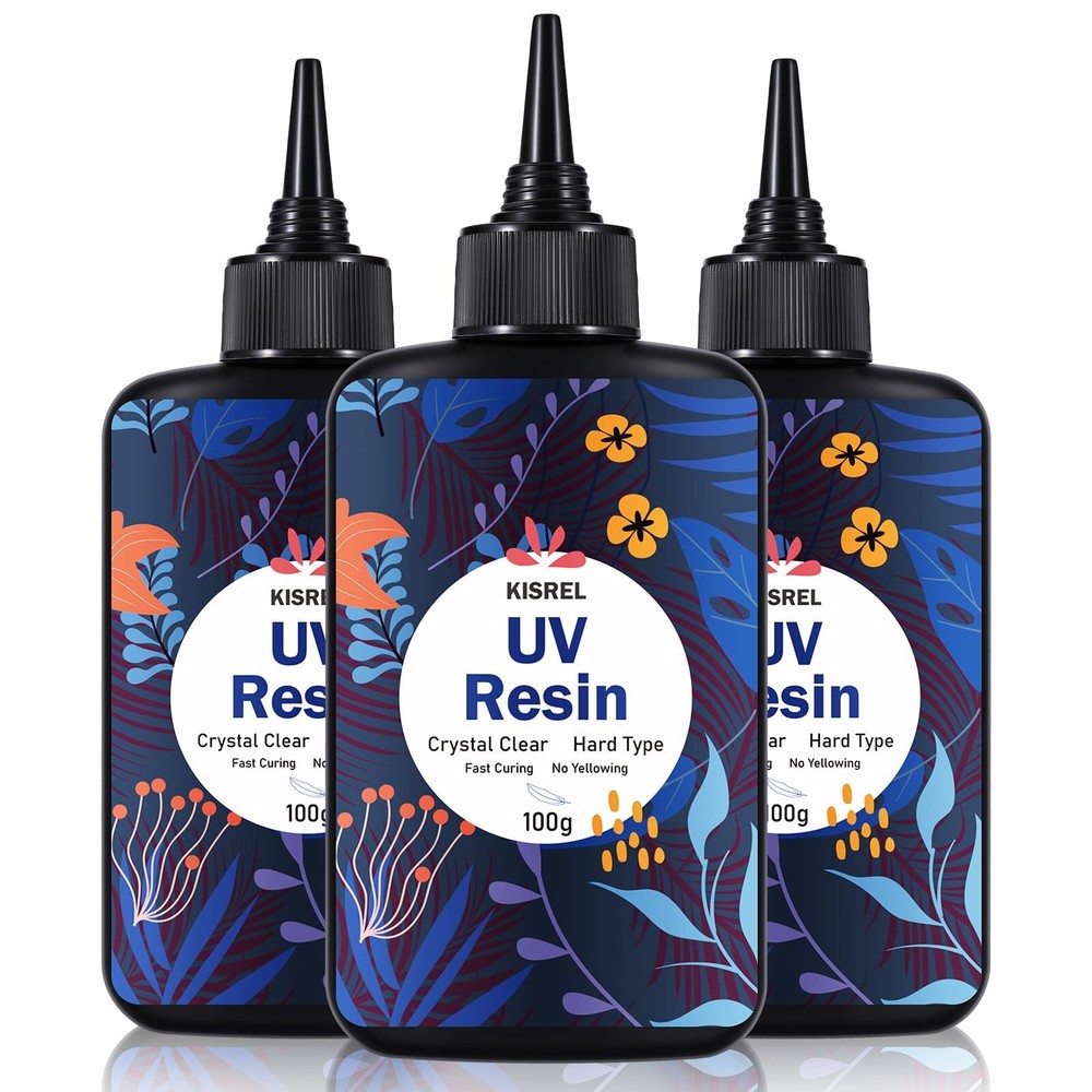 UV Resin 300g - Upgraded UV Resin Kit, Hard Type Crystal Clear Ultraviolet UV...