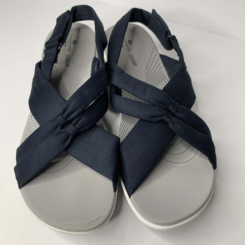 Clarks Cloudsteppers Arla Belle Navy Blue Womens Size 10M Sport Sandals