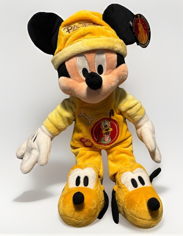 Mickey Mouse Plush New with Tags Pluto Pajamas Disney Parks Authentic Original