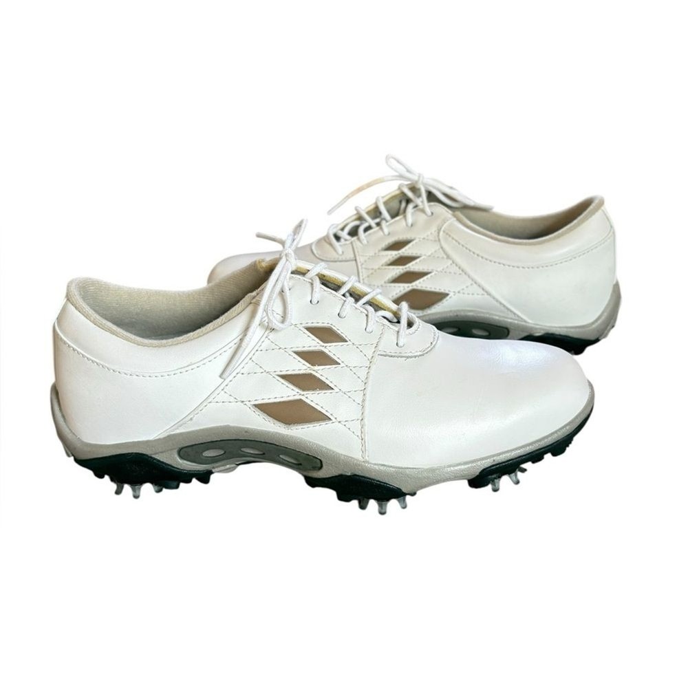 Footjoy Summer Series Leather Golf Shoes Women Size 6 White Brown NWOT