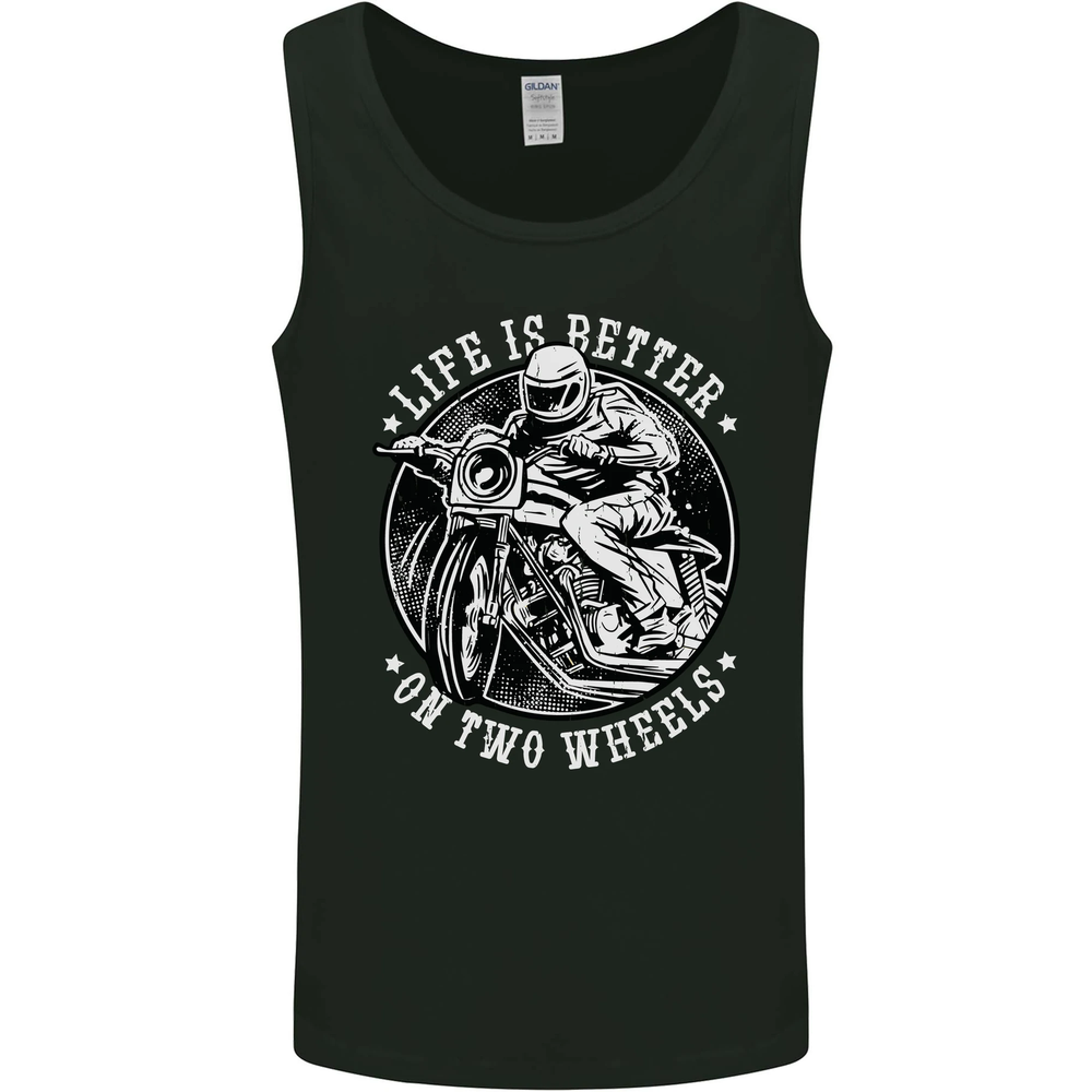 Life Is Better On Two Wheels Mens Vest Tank Top