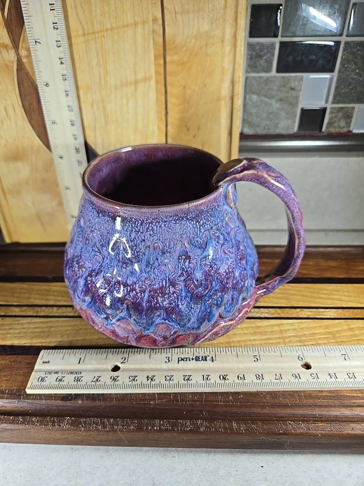 Phatbottompottery Purple Dragonscale Handmade Pottery Mug