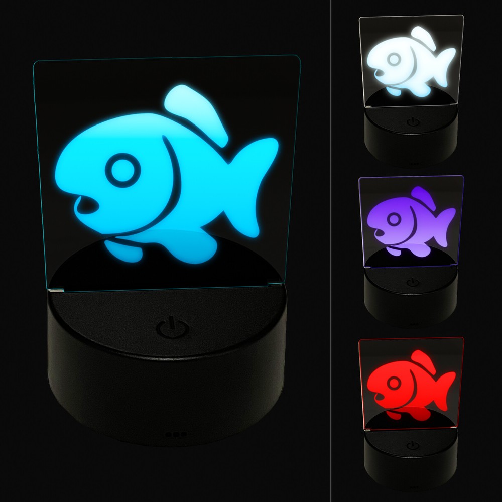 Cute Fish 3D Illusion LED Night Light Sign Lamp