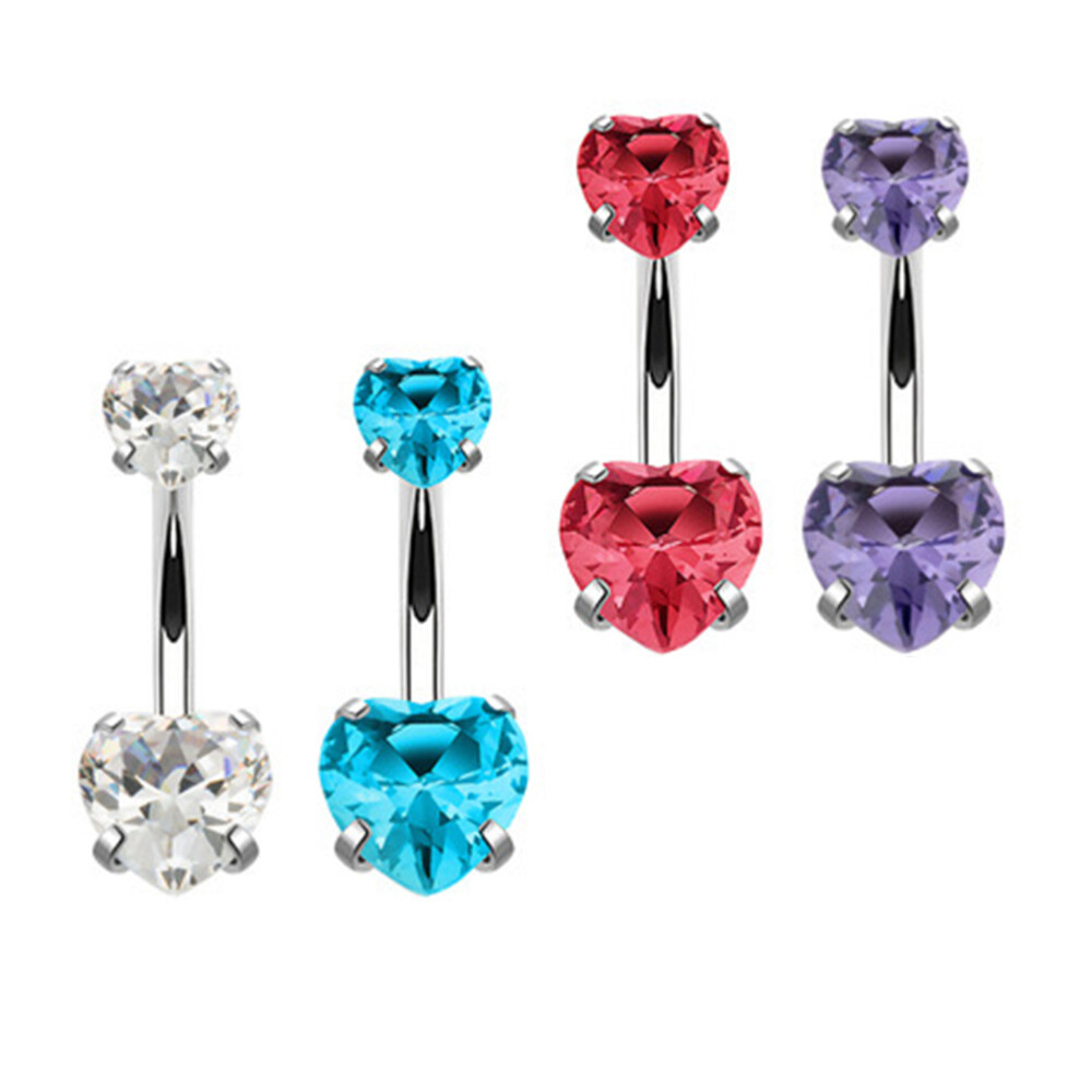 4 Pcs Fake Belly Piercing Belly Button Piercing Steel Navel Banana Bar