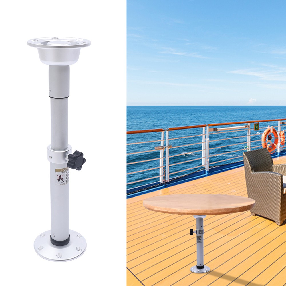 Adjustable RV Boat Marine Pedestal Table Base with Sturdy Leg Stand  