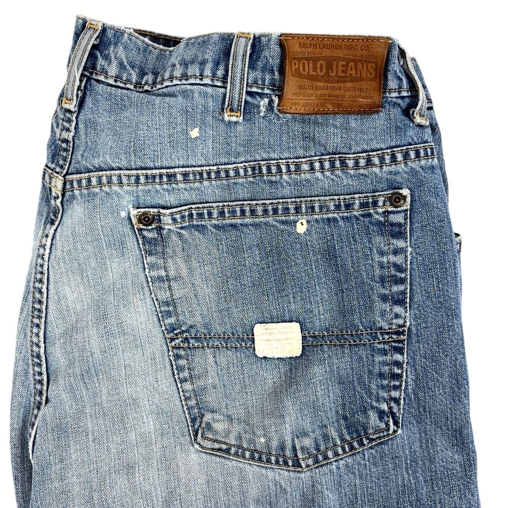 RALPH LAUREN POLO JEANS CO Langley 90s Y2K Baggy Loose Fit 40x34 Vintage Jeans