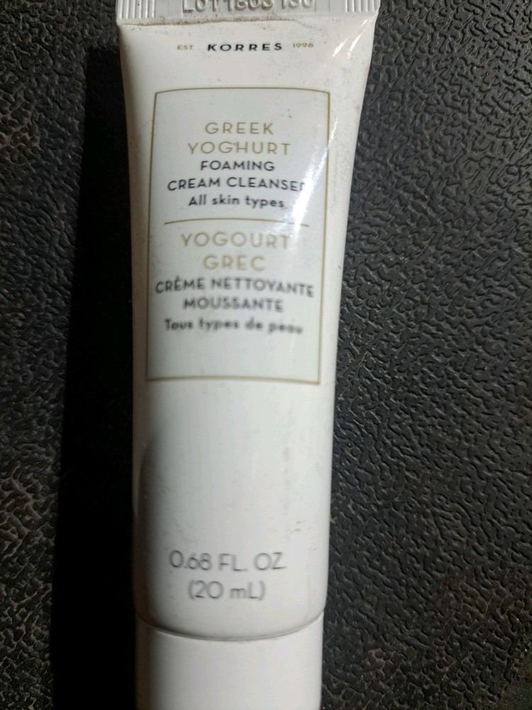 Lot of 4 Korres Greek Yogurt Foaming Cream Cleanser Travel Size for Fresh Hydrated Skin