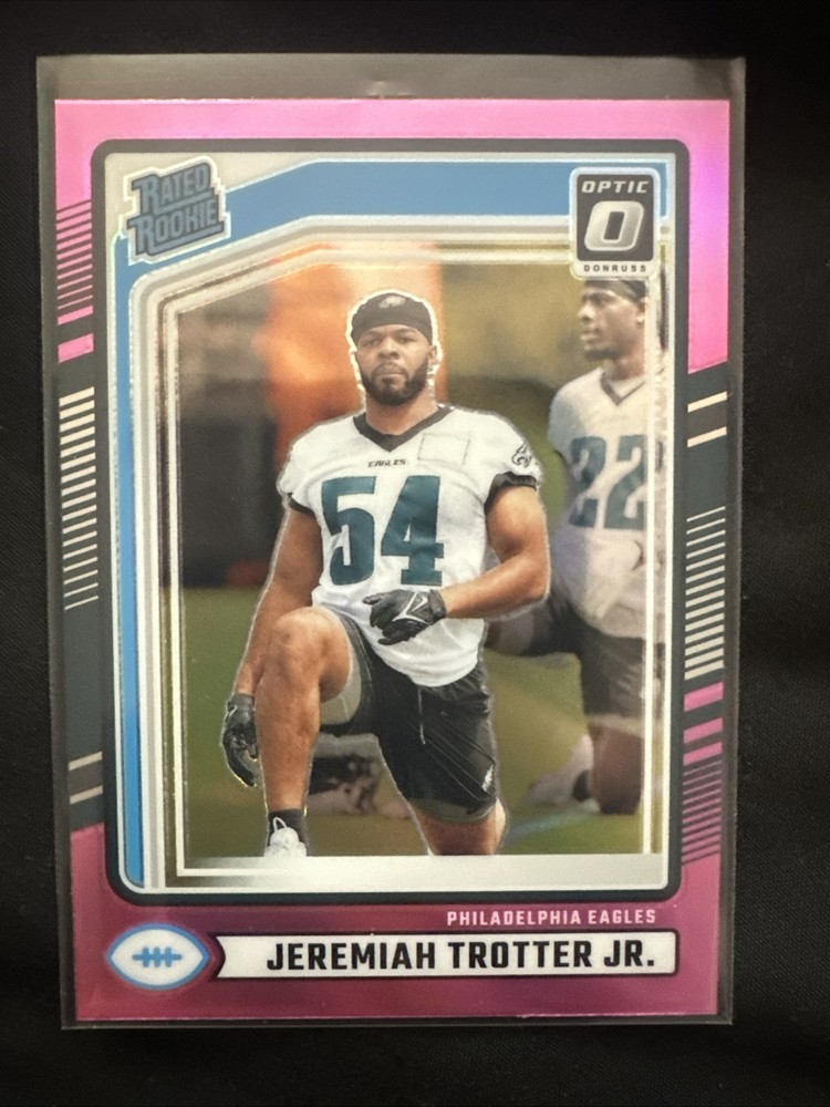 2024 Panini Donruss Pink Halo Jeremiah Trotter Jr Rated Rookie RC Card 334