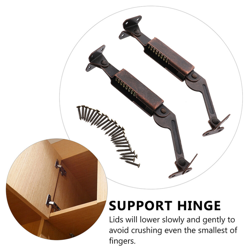 4 Pcs Full Overlay Cabinet Hinges Lid Luggage Support Door Durable