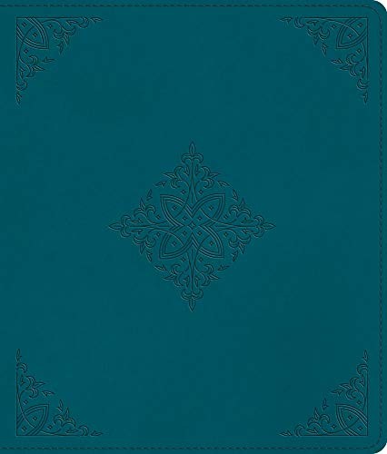 ESV Journaling Bible Deep Teal TruTone Cover with Fleur-De-Lis Design
