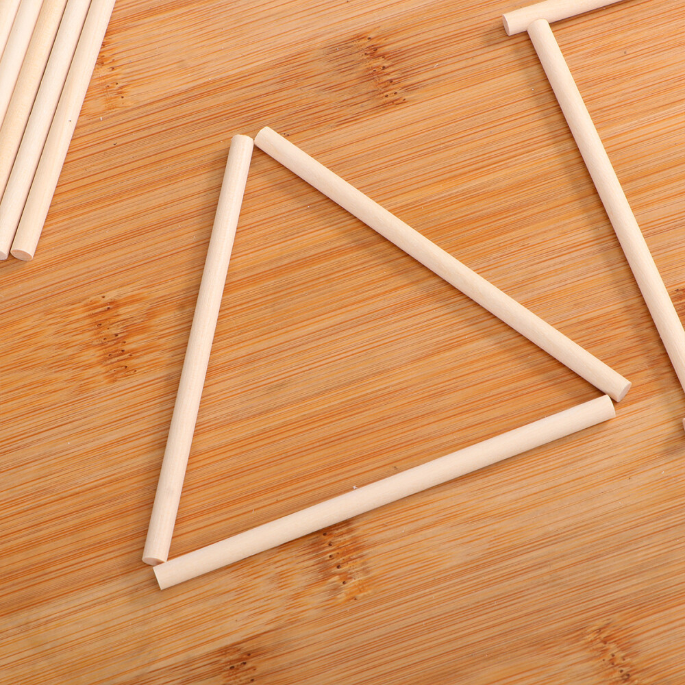 100 Pcs Crafting Project Half Round Dowel Rods Circle and Dowels for