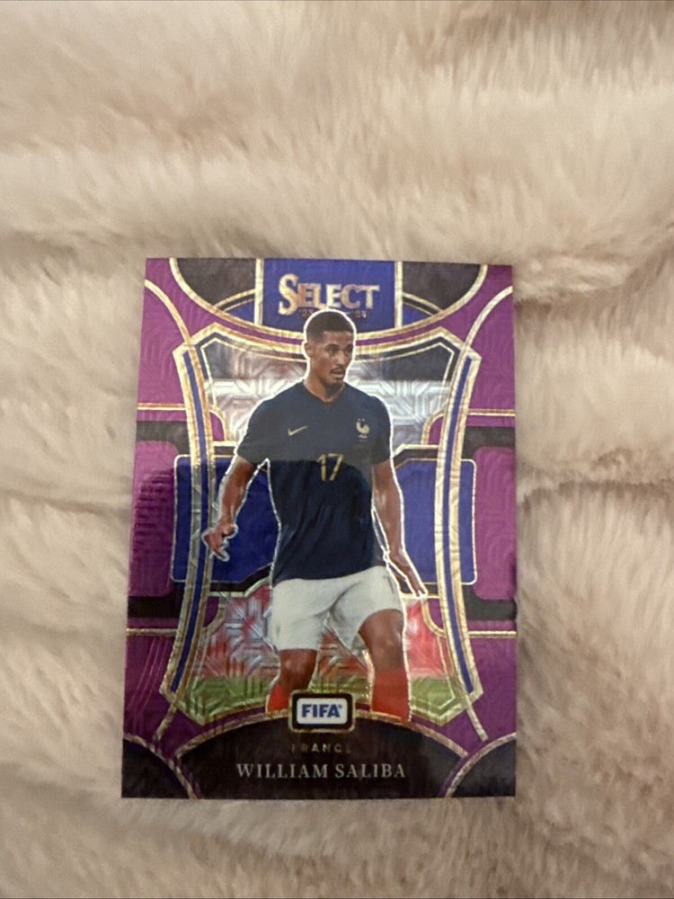 2023-24 Panini Select FIFA #182 William Saliba Purple Mojo