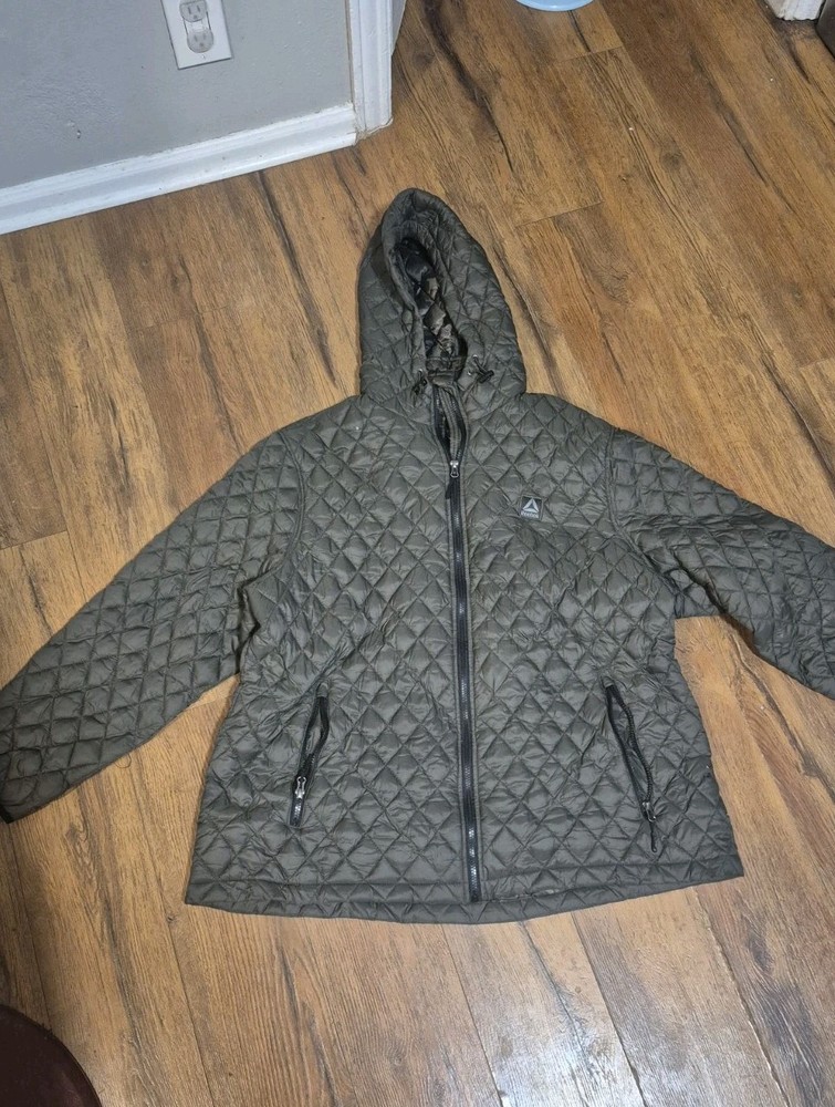 Reebok Men’s Winter Insulated Puffer Jacket Black Size XXL Great Cond