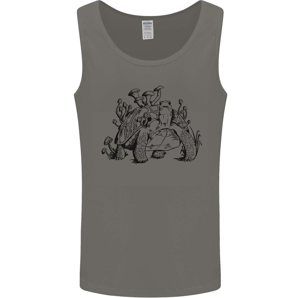 Tortoise Mushrooms Nature Mycology Mens Vest Tank Top